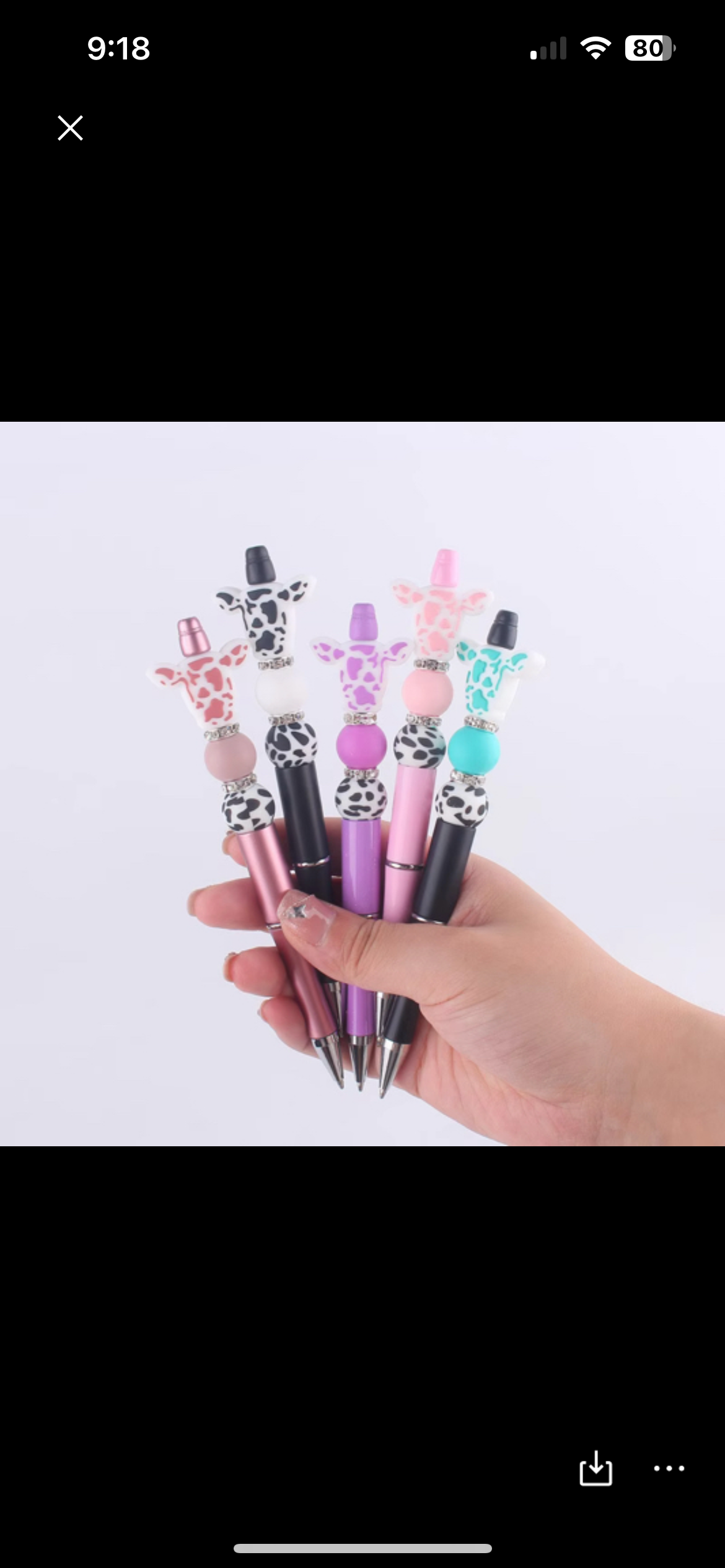 Cow Print Pens Ballpoint Pens, Black Ink 5 Colors