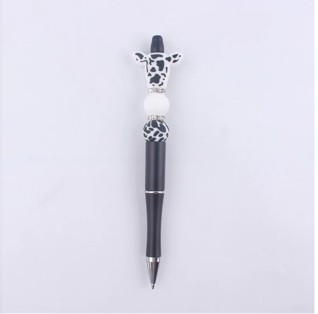 Cow Print Pens Ballpoint Pens, Black Ink 5 Colors
