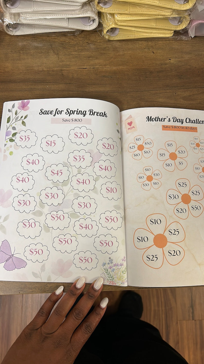 Savings Challenge Workbook, Money Saving Challenge Coloring Book, Savings Tracker, Money Book, Holiday Money Book, 100 Day Savings