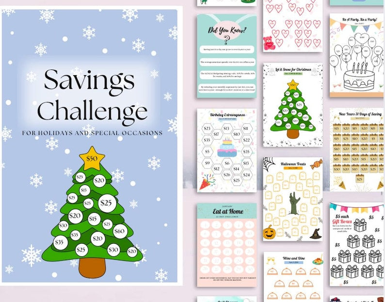 Savings Challenge Workbook, Money Saving Challenge Coloring Book, Savings Tracker, Money Book, Holiday Money Book, 100 Day Savings