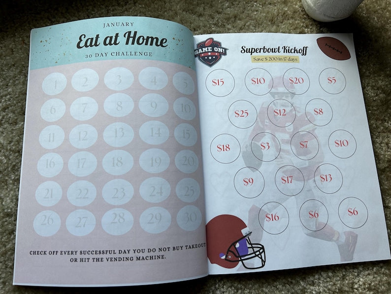 Savings Challenge Workbook, Money Saving Challenge Coloring Book, Savings Tracker, Money Book, Holiday Money Book, 100 Day Savings