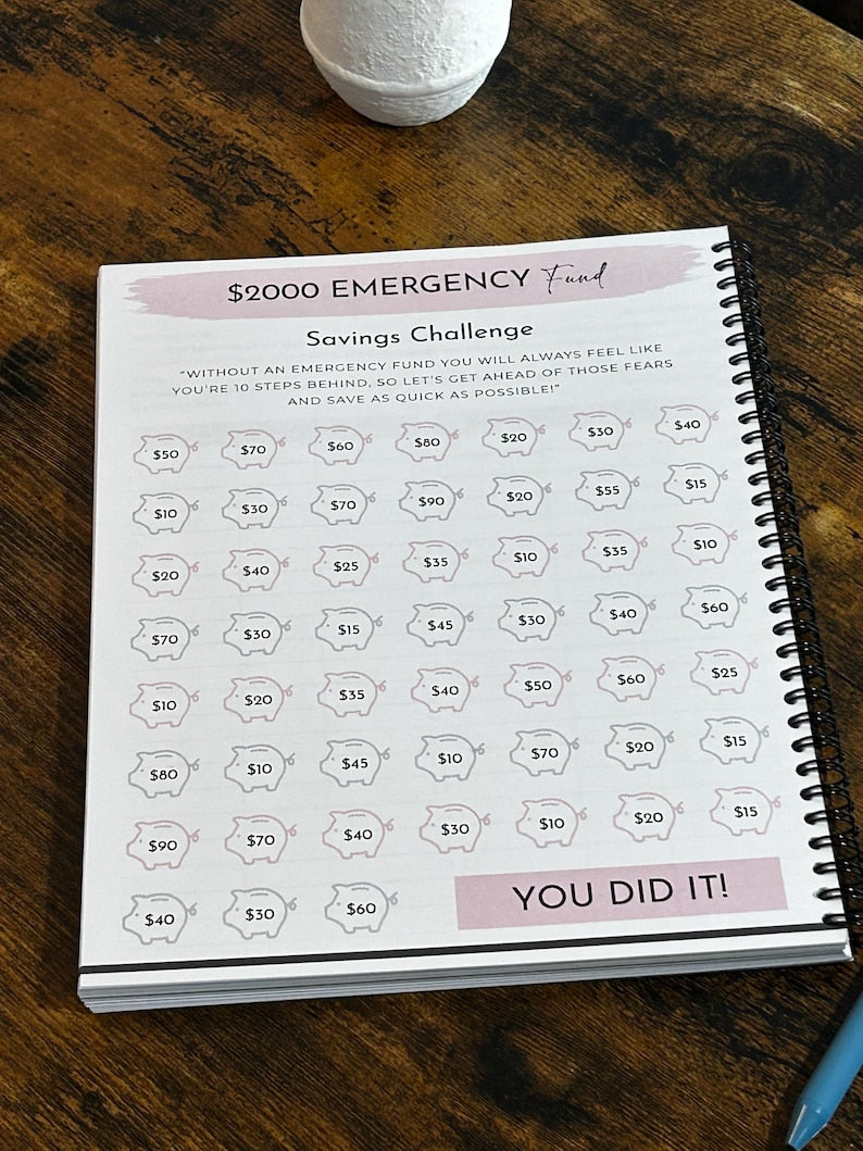 Budget Planner for Financial Organization, Monthly Expense Tracker & Savings Goals Journal Undated Money Management Workbook, Yearly Budget