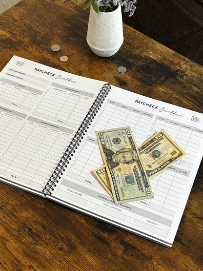Budget Planner Book for Financial Organization, Monthly Expense Tracker & Savings Goals Journal Undated Money Management Workbook