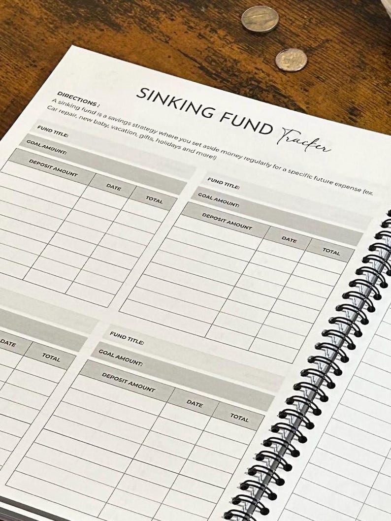 Budget Planner Book for Financial Organization, Monthly Expense Tracker & Savings Goals Journal Undated Money Management Workbook