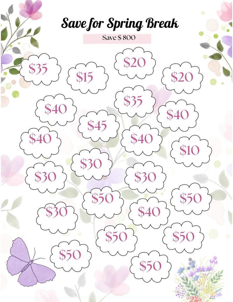Holiday Savings Challenge Coloring Book Printable Money Tracker, Digital Savings, PDF A4 Size