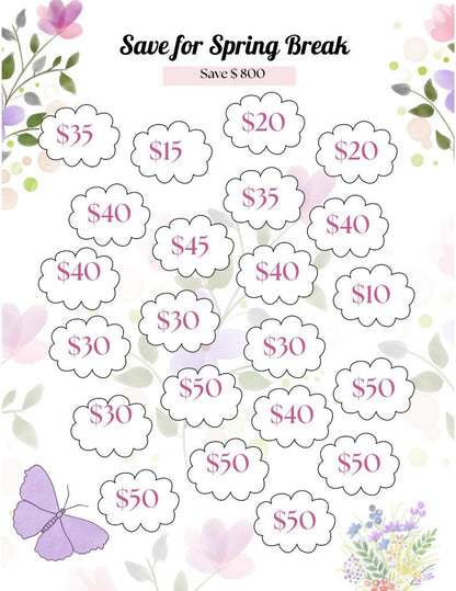 Holiday Savings Challenge Coloring Book Printable Money Tracker, Digital Savings, PDF A4 Size