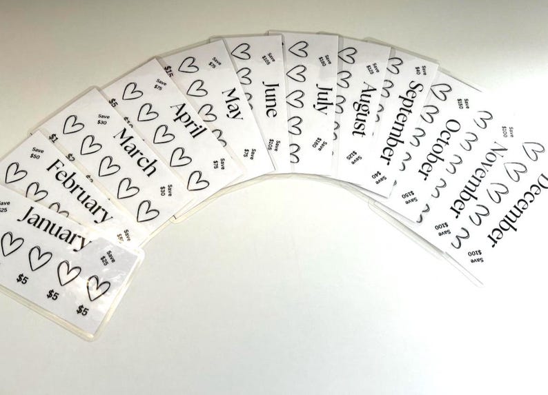 12 Month Savings Challenge, Money Challenge Printables