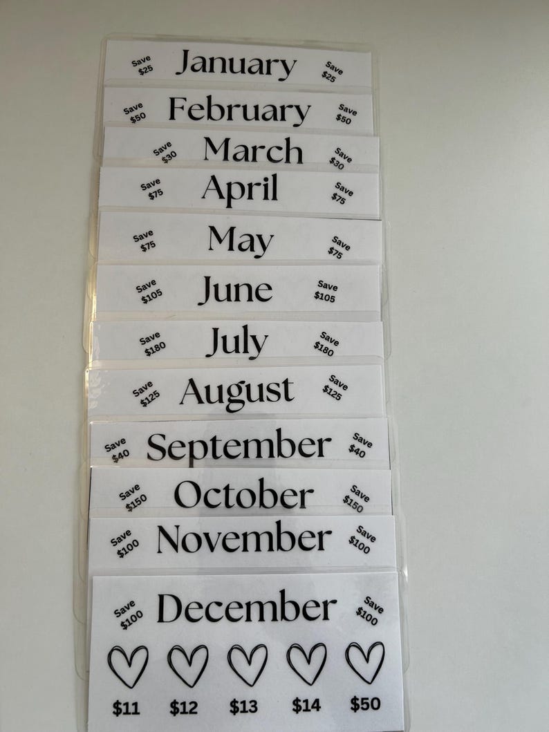 12 Month Savings Challenge, Money Challenge Printables