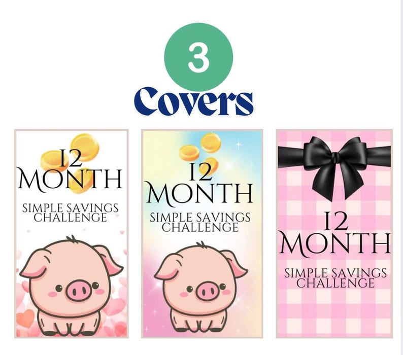 12 Month Savings Challenge, Money Challenge Printables