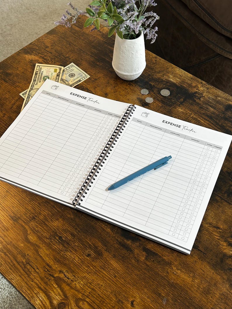 Budget Planner Book for Financial Organization, Monthly Expense Tracker & Savings Goals Journal Undated Money Management Workbook