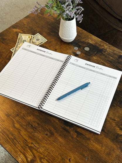 Budget Planner Book for Financial Organization, Monthly Expense Tracker & Savings Goals Journal Undated Money Management Workbook