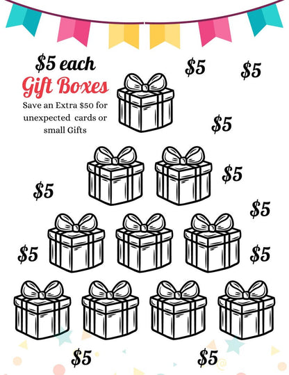 Holiday Savings Challenge Coloring Book Printable Money Tracker, Digital Savings, PDF A4 Size