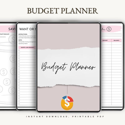2025 Budget Planner, Printable Budget Organizer, Financial Planner, Monthly Expense Tracker, Savings Tracker, Money Management