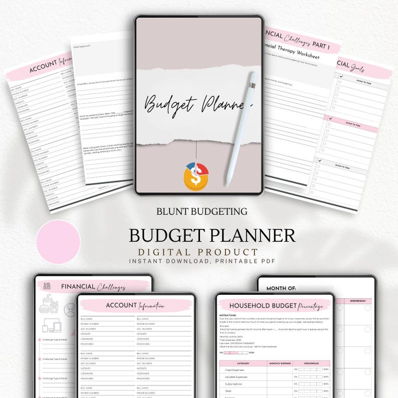 2025 Budget Planner, Printable Budget Organizer, Financial Planner, Monthly Expense Tracker, Savings Tracker, Money Management