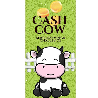 Cash Cow 12 Months of Savings Challenge Bundle for Cash Stuffing, A6 Budget Binder, Set of 12 Laminated Mini Savings Challenge Trackers